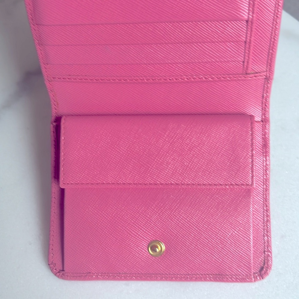 Trifold Pink Prada Wallet - Picture 4 of 13